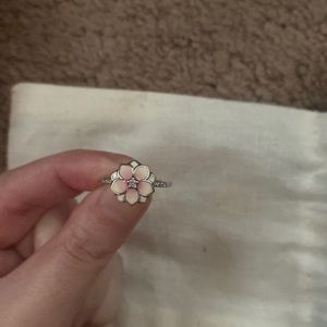 Pink Magnolia Pandora ring